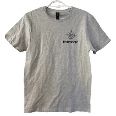 Grey Crewneck Shirt, Black Logo